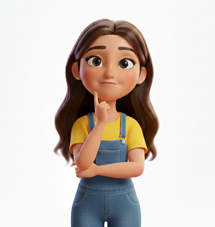 Niña pensando en su futuro